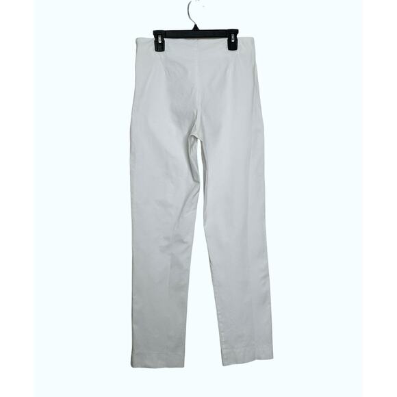 Charlotte Kellogg white straight legs flat front pants size 10 - Picture 2 of 10